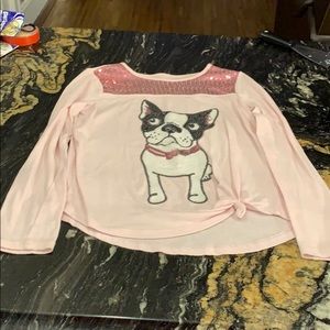 Justice girls frenchie shirt